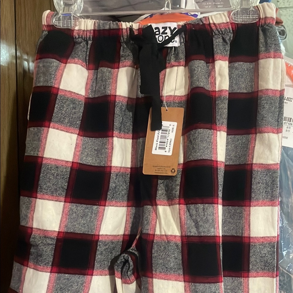 Lazy One Men's Plaid Lounge Pants - Red and Black